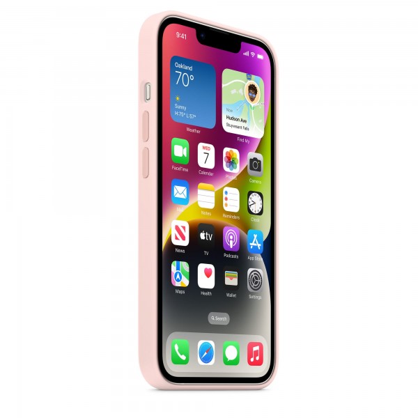 Silicone case для iPhone 14 (Chalk Pink)