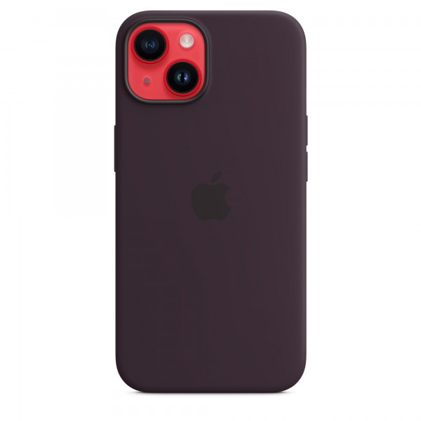 Silicone case with Magsafe для iPhone 14 Plus (Elderberry)