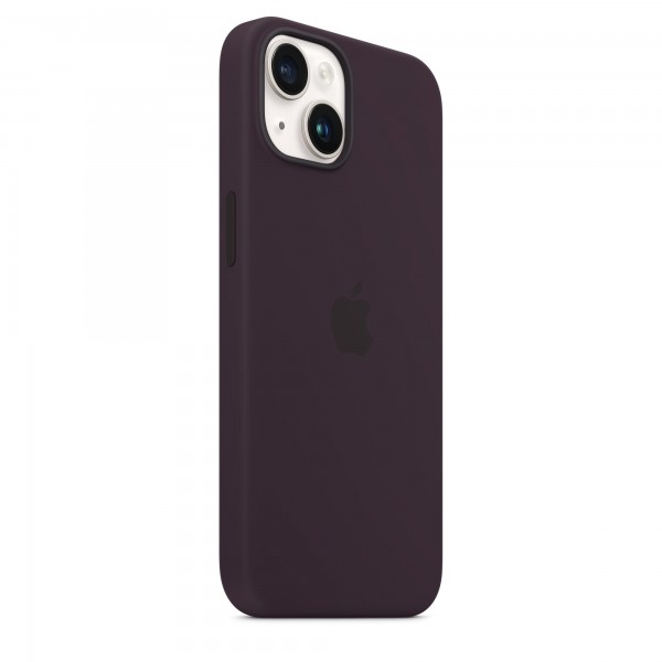 Silicone case with Magsafe для iPhone 14 (Elderberry)