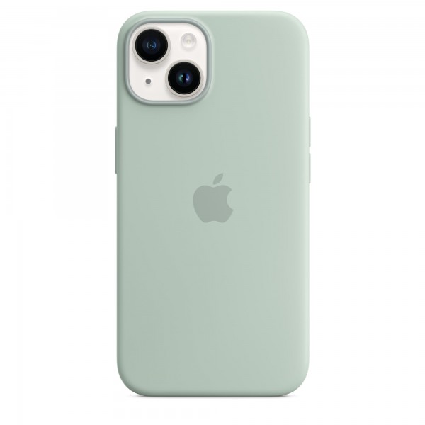 Silicone case with Magsafe для iPhone 14 (Succulent)