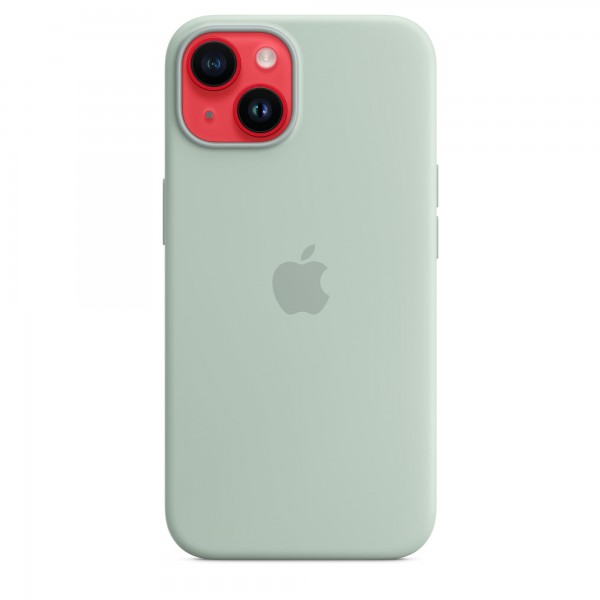 Silicone case with Magsafe для iPhone 14 (Succulent)