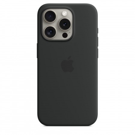 Silicone Case with Magsafe для iPhone 15 Pro Max (Black)