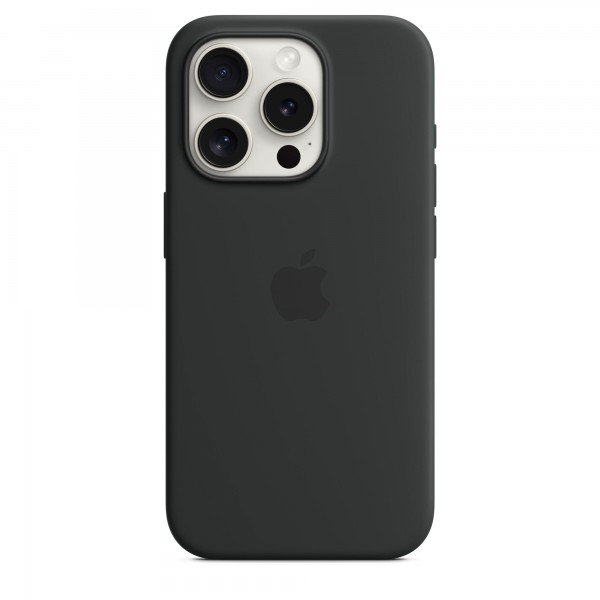 Silicone Case with Magsafe для iPhone 15 Pro (Black)