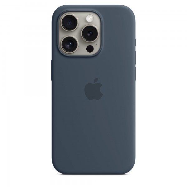 Silicone Case with Magsafe для iPhone 15 Pro Max (Storm Blue)