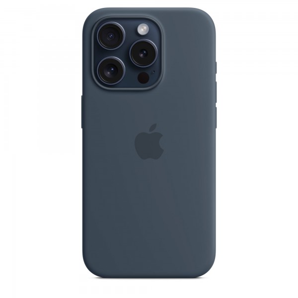 Silicone Case with Magsafe для iPhone 15 Pro Max (Storm Blue)
