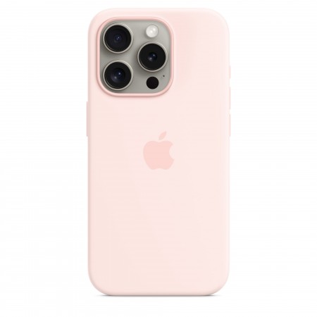 Silicone Case with Magsafe для iPhone 15 Pro Max (Light Pink)