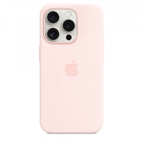 Silicone Case with Magsafe для iPhone 15 Pro Max (Light Pink)