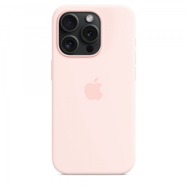 Silicone Case with Magsafe для iPhone 15 Pro Max (Light Pink)