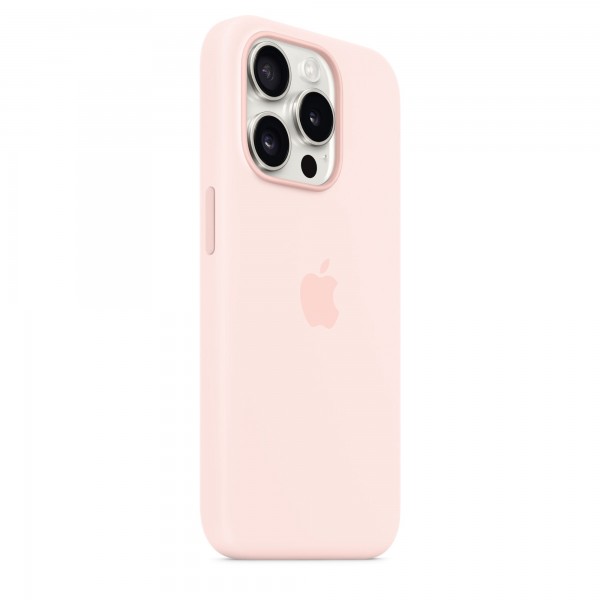 Silicone Case with Magsafe для iPhone 15 Pro (Light Pink)