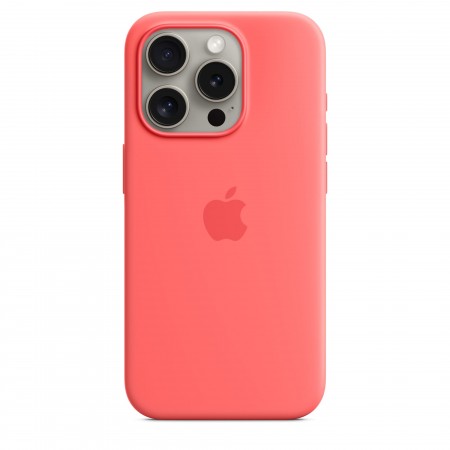 Silicone Case with Magsafe для iPhone 15 Pro Max (Guava)