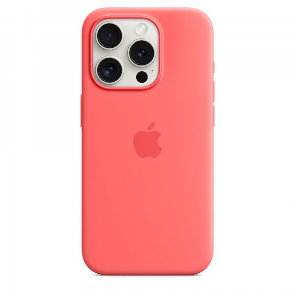 Silicone Case with Magsafe для iPhone 15 Pro (Guava)