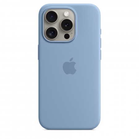 Silicone Case with Magsafe для iPhone 15 Pro Max (Winter Blue)