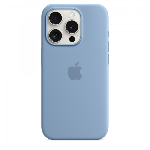 Silicone Case with Magsafe для iPhone 15 Pro (Winter Blue)