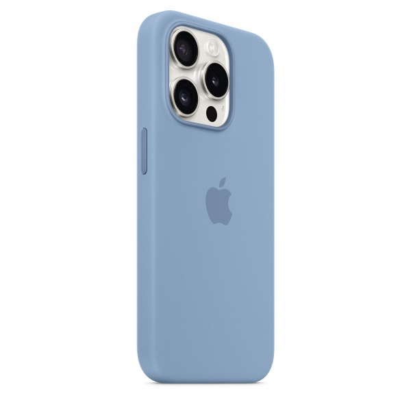 Silicone Case with Magsafe для iPhone 15 Pro Max (Winter Blue)