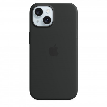 Silicone Case with Magsafe для iPhone 15 (Black)