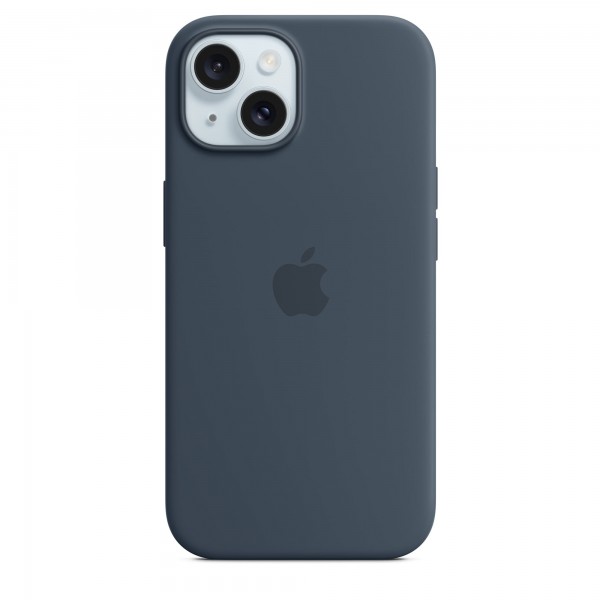 Silicone Case with Magsafe для iPhone 15 (Storm Blue)