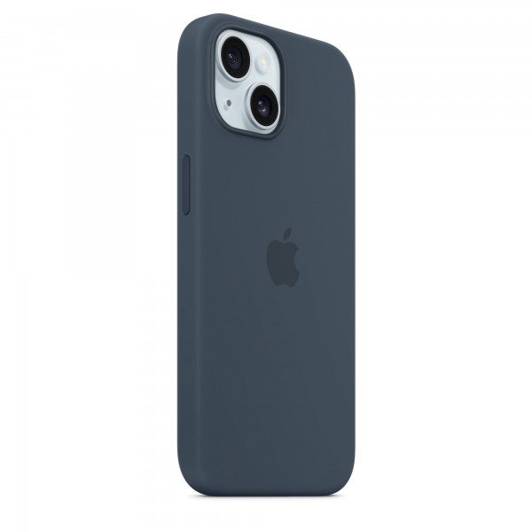 Silicone Case with Magsafe для iPhone 15 (Storm Blue)