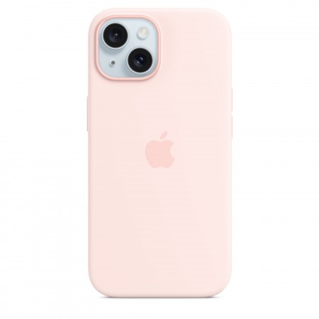 Silicone Case with Magsafe для iPhone 15 Plus (Light Pink)
