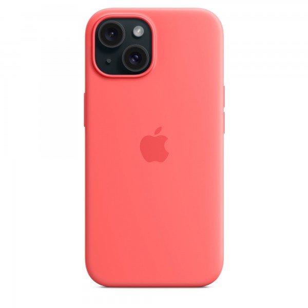 Silicone Case with Magsafe для iPhone 15 (Guava)