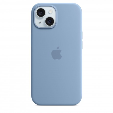 Silicone Case with Magsafe для iPhone 15 Plus (Winter Blue)