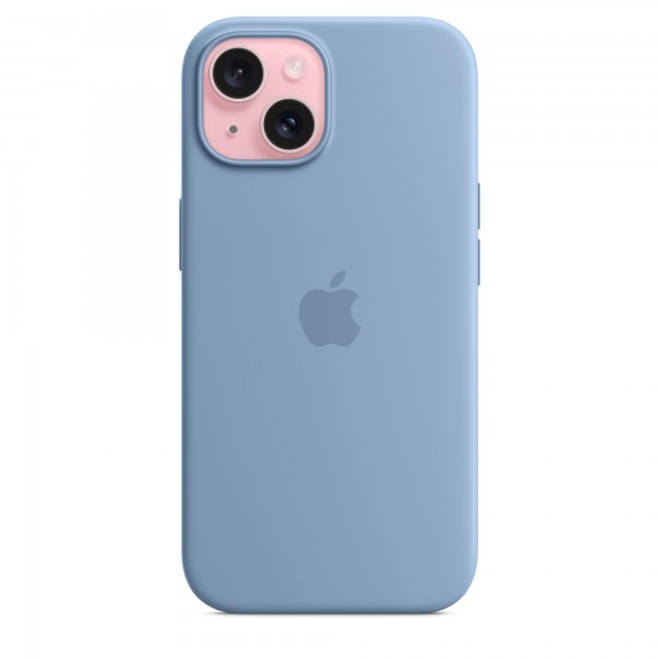 Silicone Case with Magsafe для iPhone 15 (Winter Blue)