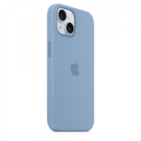 Silicone Case with Magsafe для iPhone 15 (Winter Blue)