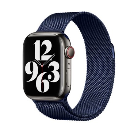 Металічний ремінець Milanese Loop для Apple Watch 38mm|40mm|41mm (Blue)