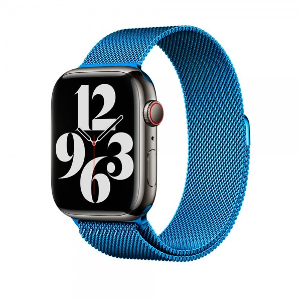 Металічний ремінець Milanese Loop для Apple Watch 38mm|40mm|41mm (Light blue)