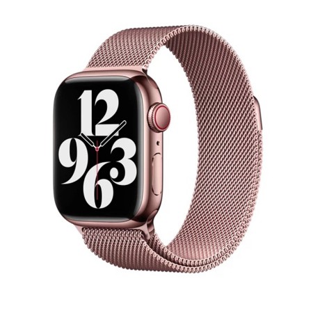 Металічний ремінець Milanese Loop для Apple Watch 42mm|44mm|44mm (Rose Gold)