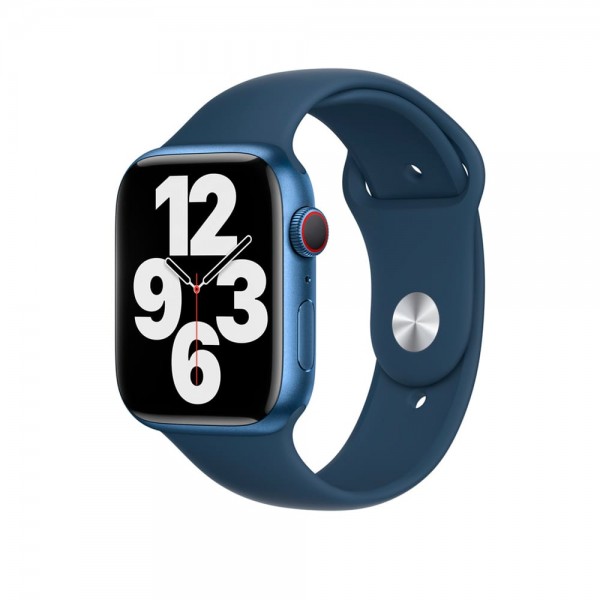 Силіконовий ремінець Sport Band для Apple Watch 42mm|44mm|45mm (Abyss Blue)