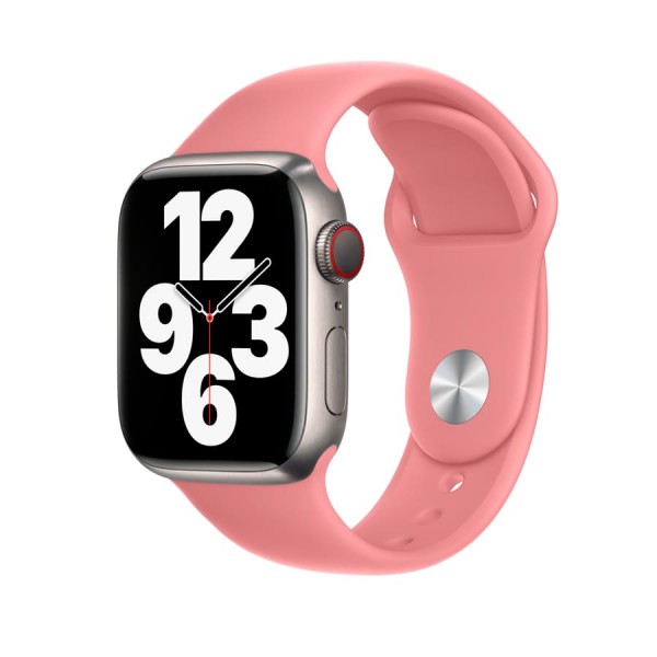 Силіконовий ремінець Sport Band для Apple Watch 42mm|44mm|45mm (Barbie Pink)