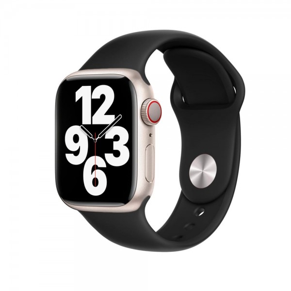 Силіконовий ремінець Sport Band для Apple Watch 42mm|44mm|45mm (Black)