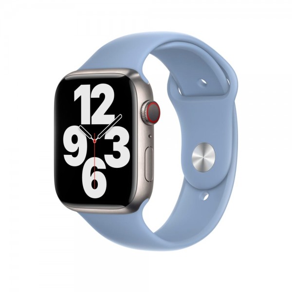 Силіконовий ремінець Sport Band для Apple Watch 42mm|44mm|45mm (Blue Fog)
