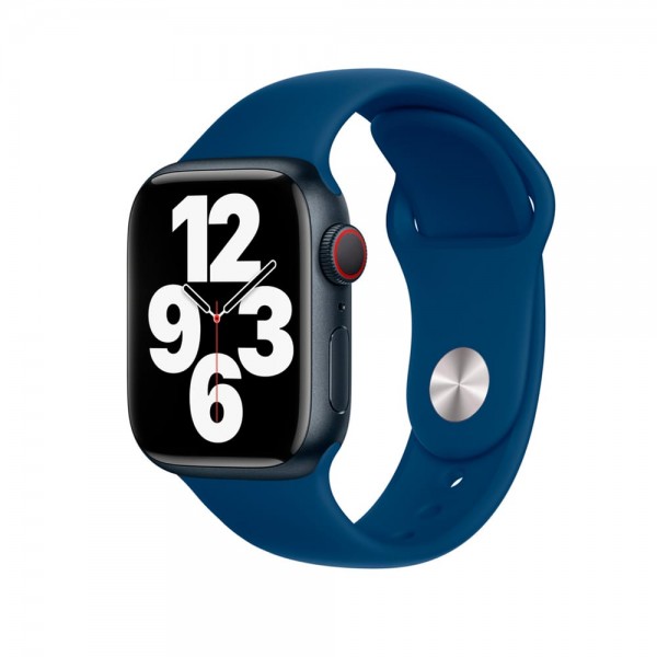 Силіконовий ремінець Sport Band для Apple Watch 42mm|44mm|45mm (Blue Cobalt)