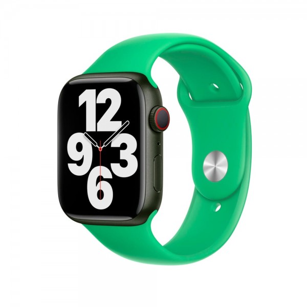Силиконовый ремешок Sport Band для Apple Watch 42mm|44mm|45mm (Bright Green)