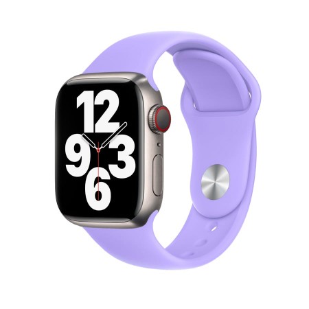 Силиконовый ремешок Sport Band для Apple Watch 42mm|44mm|45mm (Light Purple)