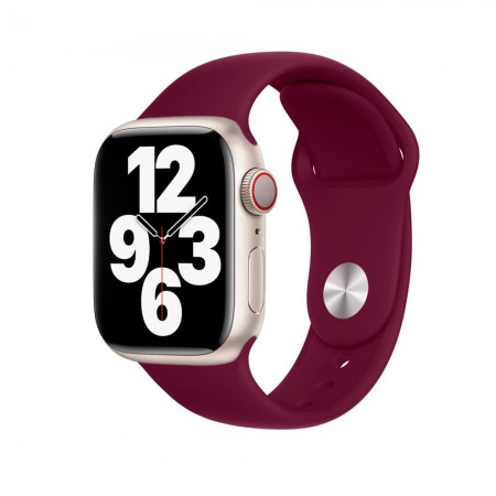 Силіконовий ремінець Sport Band для Apple Watch 38mm|40mm|41mm (Marsala)