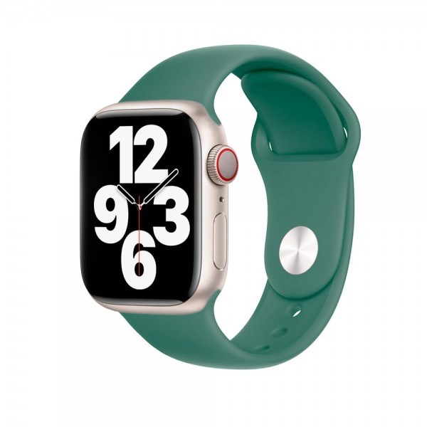 Силіконовий ремінець Sport Band для Apple Watch 42mm|44mm|45mm (Pine Green)