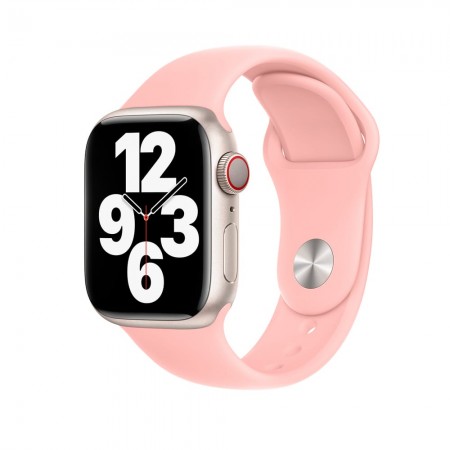 Силиконовый ремешок Sport Band для Apple Watch 42mm|44mm|45mm (Pink)