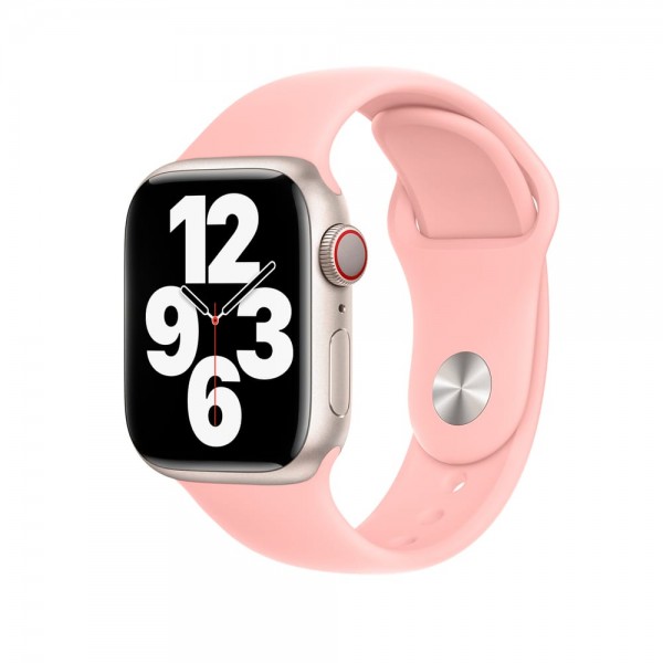 Силіконовий ремінець Sport Band для Apple Watch 42mm|44mm|45mm (Pink)