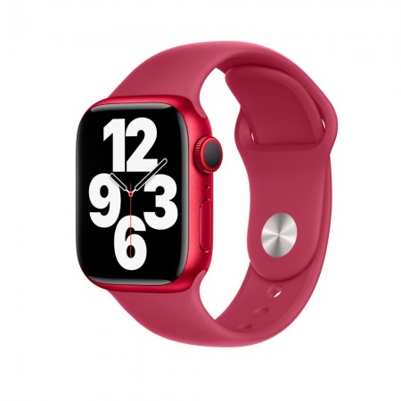 Силіконовий ремінець Sport Band для Apple Watch 38mm|40mm|41mm (Rose Red)