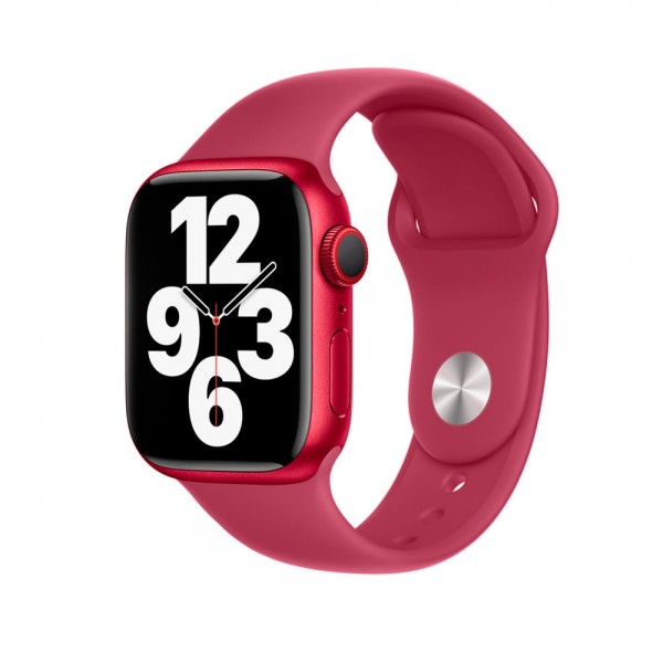 Силіконовий ремінець Sport Band для Apple Watch 42mm|44mm|45mm (Rose Red)