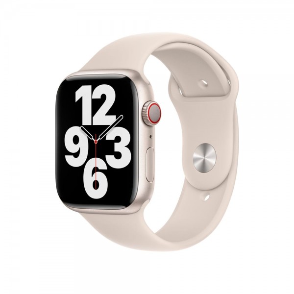 Силіконовий ремінець Sport Band для Apple Watch 42mm|44mm|45mm (Starlight)