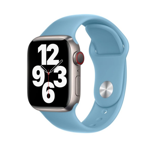 Силіконовий ремінець Sport Band для Apple Watch 42mm|44mm|45mm (Azure)