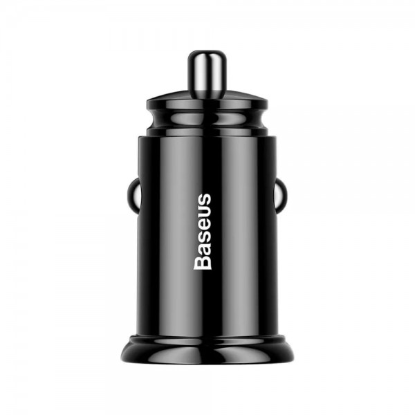 Автомобільний зарядний пристрій Baseus Circular Plastic QC 3.0 30W 2USB (Чорний)
