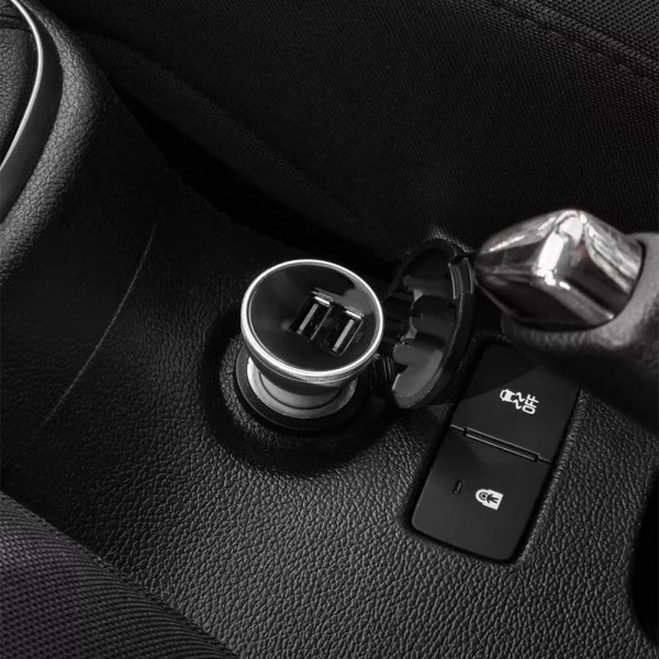 Автомобільний зарядний пристрій Baseus Digital Display Dual USB 4.8A Car Charger 24W (Dark gray)