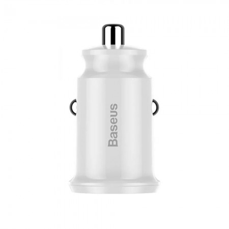Автомобільний зарядний пристрій Baseus Grain 3.1A 2USB (White)
