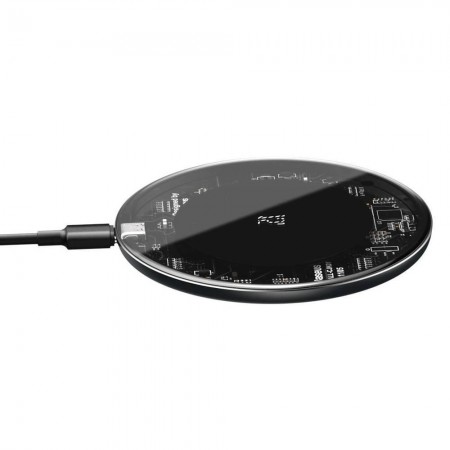 Бездротовий зарядний пристрій Baseus Simple 15W Transparent (WXJK-BA02)