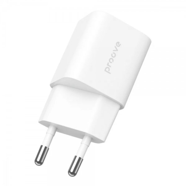 Мережевий зарядний пристрій Proove Silicone Power Plus 20W Type-C + USB (Білий)