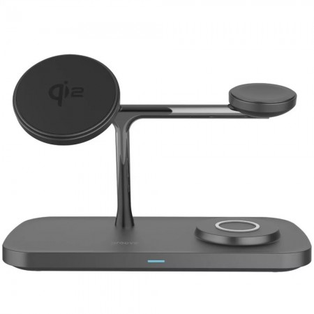 Бездротовий зарядний пристрій Proove Magnetic Field Pro 3 in 1 Qi2 (Black)